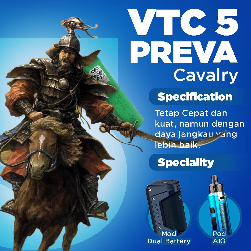 SONY VTC 5 PREVA Battery Sony VTC5 18650 2600mAh Authentic By PREVA