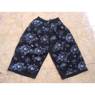 celana santai wanita bahan kain kaos polyester motif bunga celana santai wanita bahan kain kaos polyester motif bunga