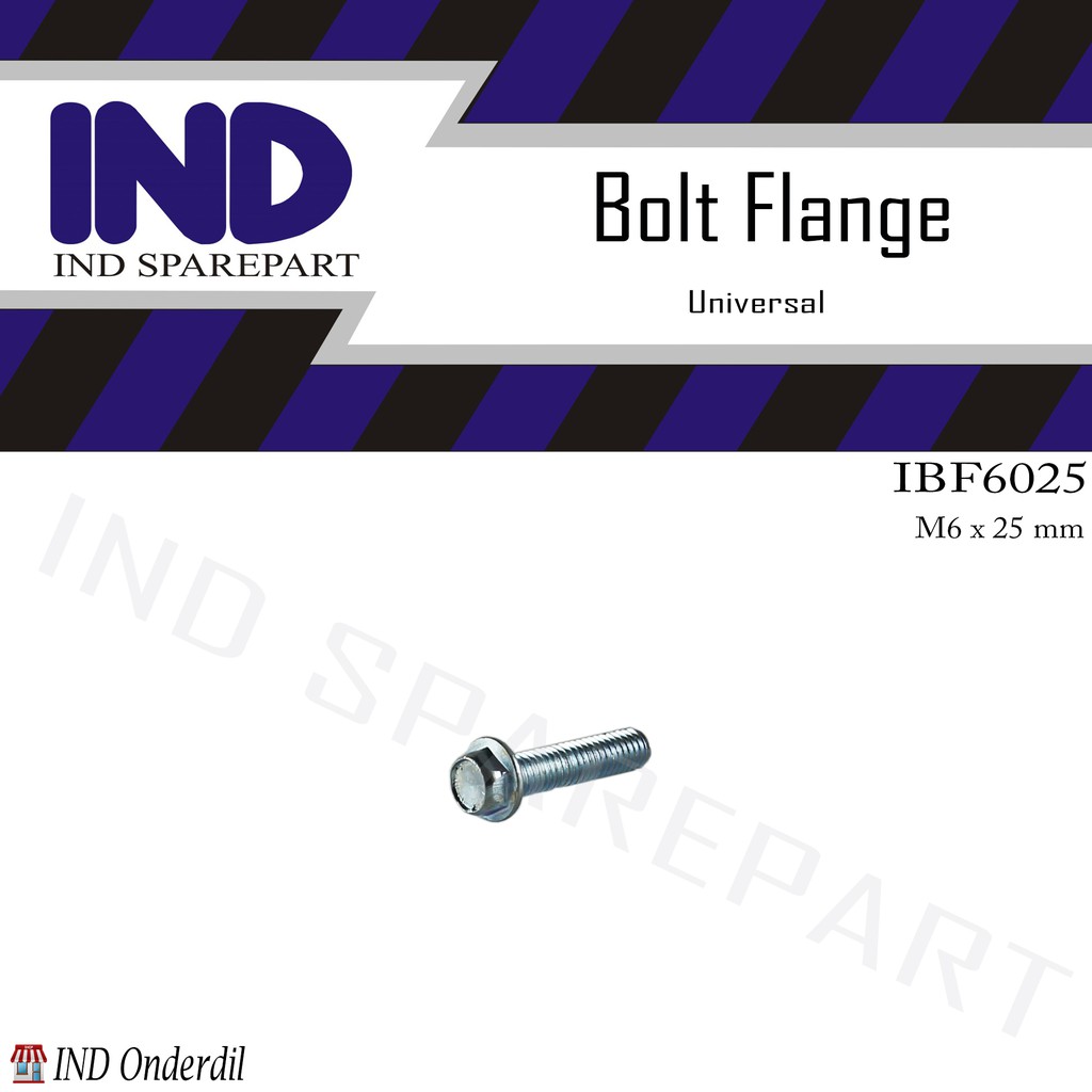 Baut/Baud/Bolt Flange/Topi 6x25/M6x25/6x25 K8/Kunci 8