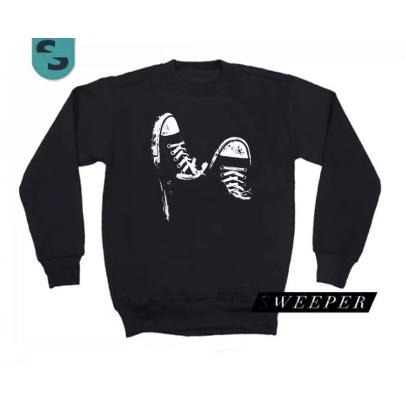 SWEEPER - SWEATER MOTIP SEPATU M - XL (SABLON) (PRIA DAN WANITA)