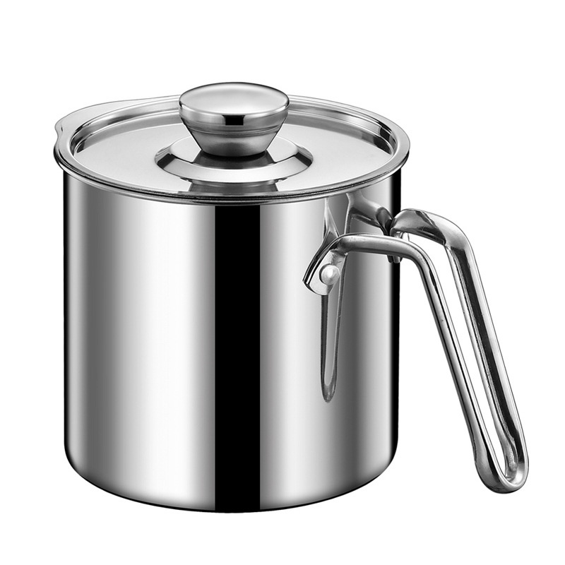 Bisa COD Tempat Penyimpanan Minyak Oil Can Stainless Steel 1300ml With Filter - Hsinchu J9789