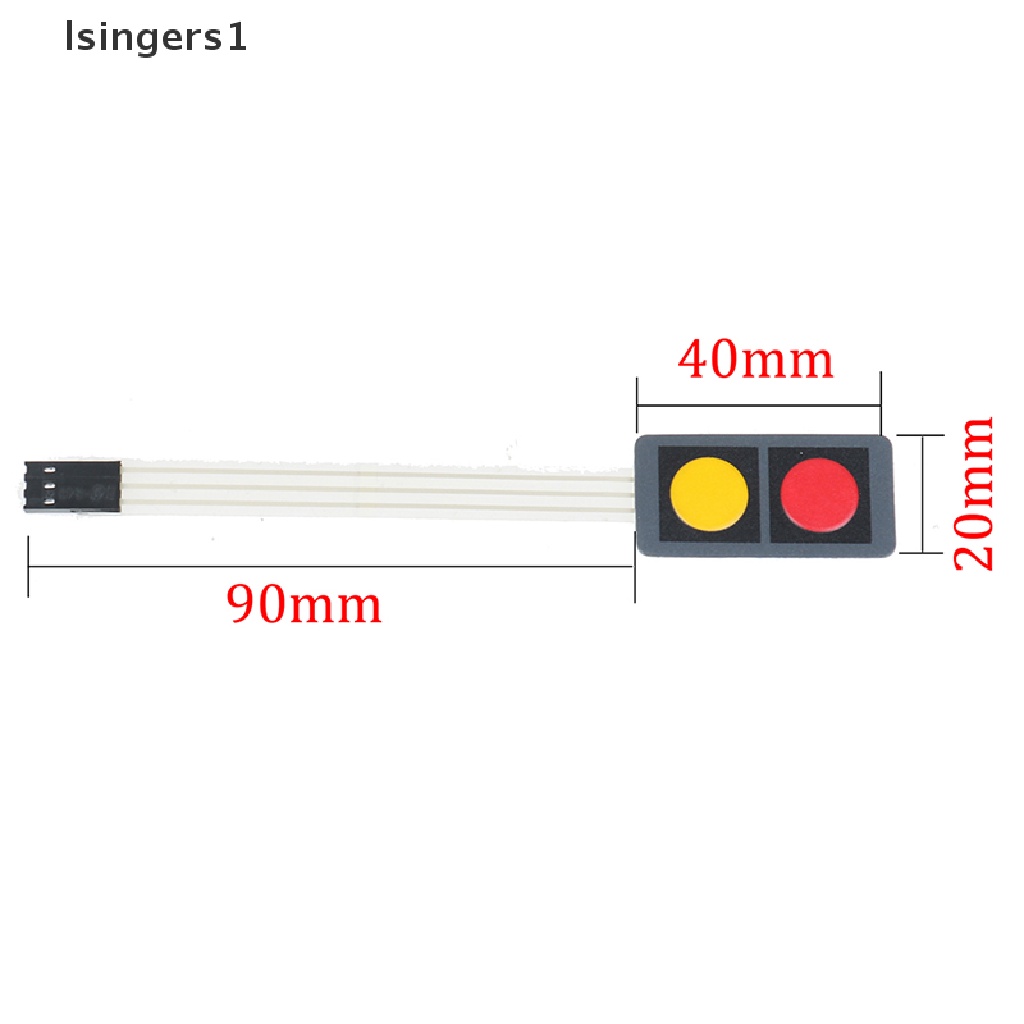 (lsingers1) Membran matrix array 1x2 keypad panel Kontrol keyboard 2 Tombol