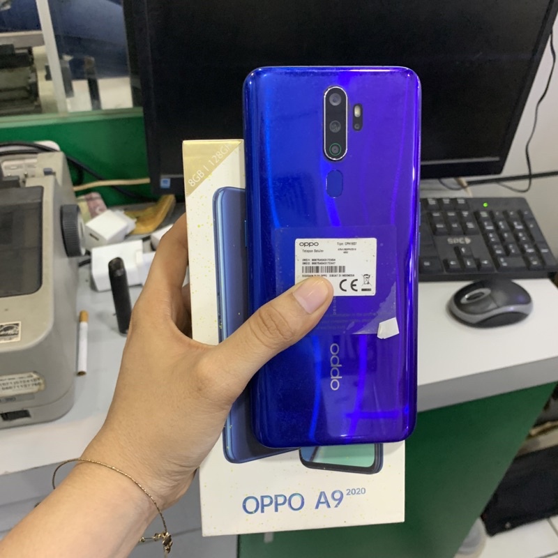 Oppo A9 2020 8/128gb second bekas pakai normal fullset resmi