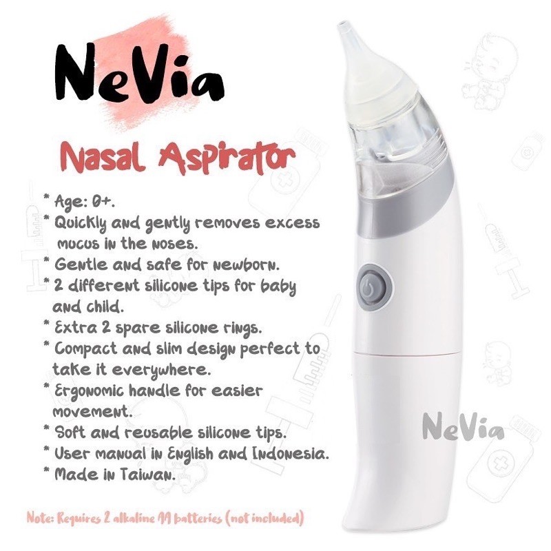 Nevia Nasal Aspirator - Penyedot Hidung Elektrik