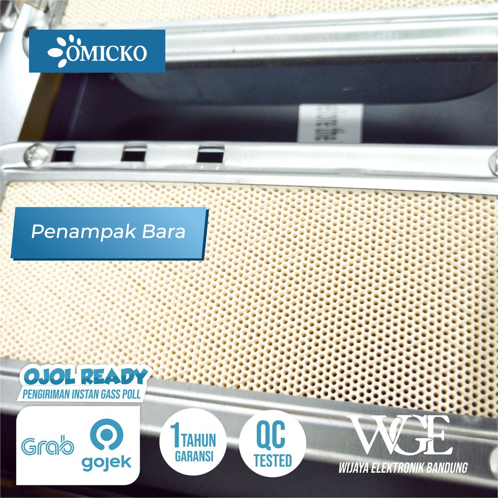 OMICKO 3 tungku  gas roastar kompor pangan sosis （Ikuti untuk menerima kupon）+PAKET SELANG REGULATOR