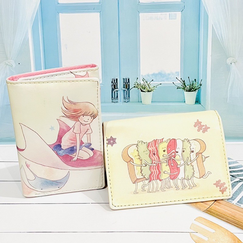 dompet lipat girl kapur classic toon kulit sintesis