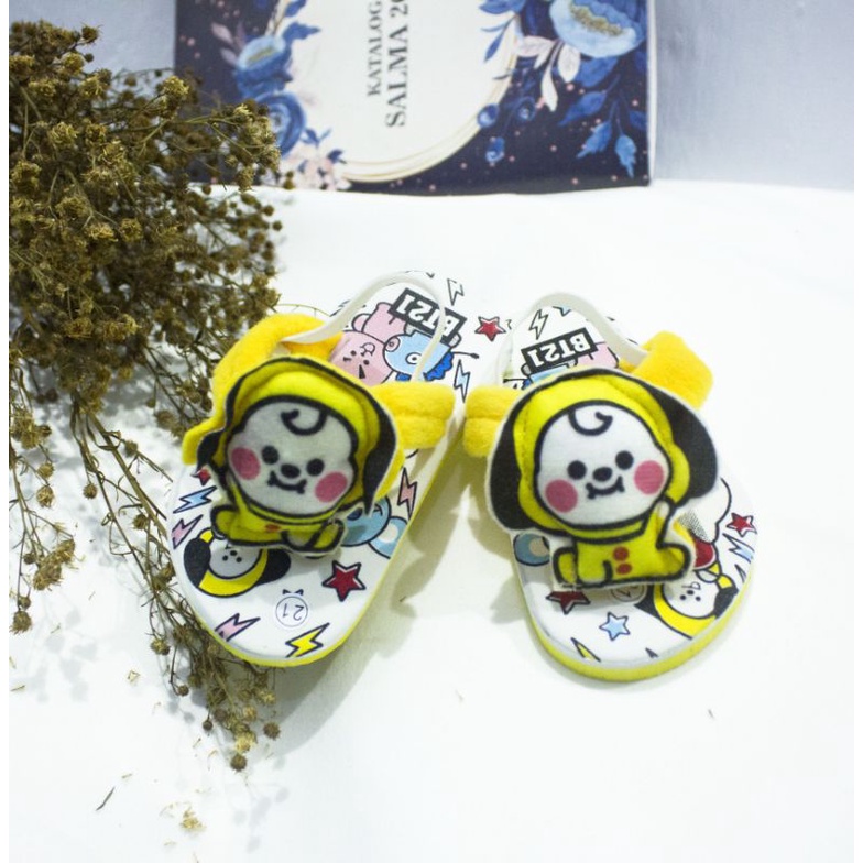 sandal baby kids motif BT21 Boneka Lucu Promo New