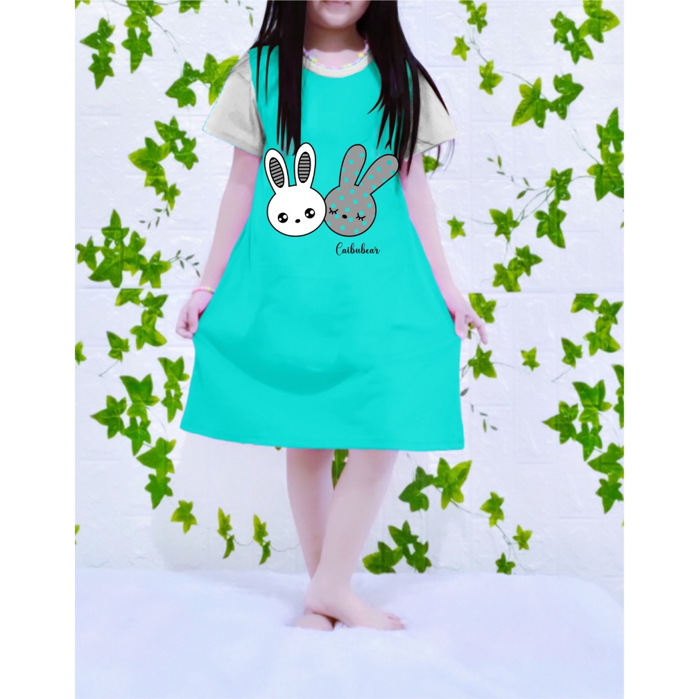 DRES ANAK PEREMPUAN BUNNY 3-12 TAHUN