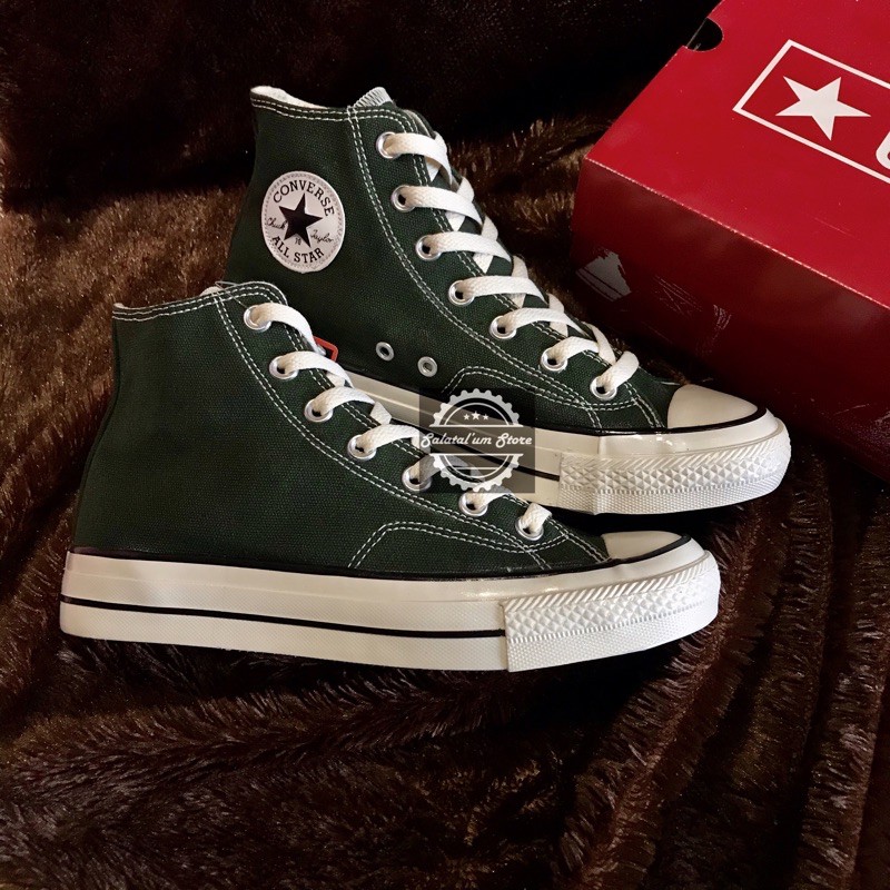 SEPATU CONVERSE 1970S HIGH GREEN ARMY PREMIUM QUALITY