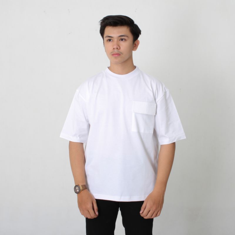 OVERSIZE T-SHIRT POLOS PUTIH  RIRARE