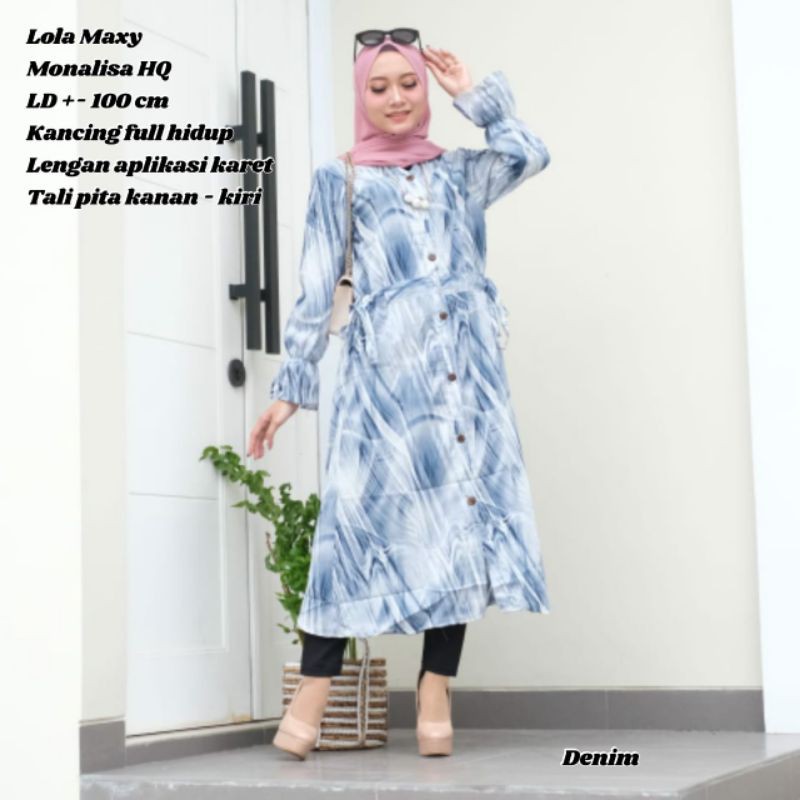 Grosir gamis monalisa abstrak //JF525