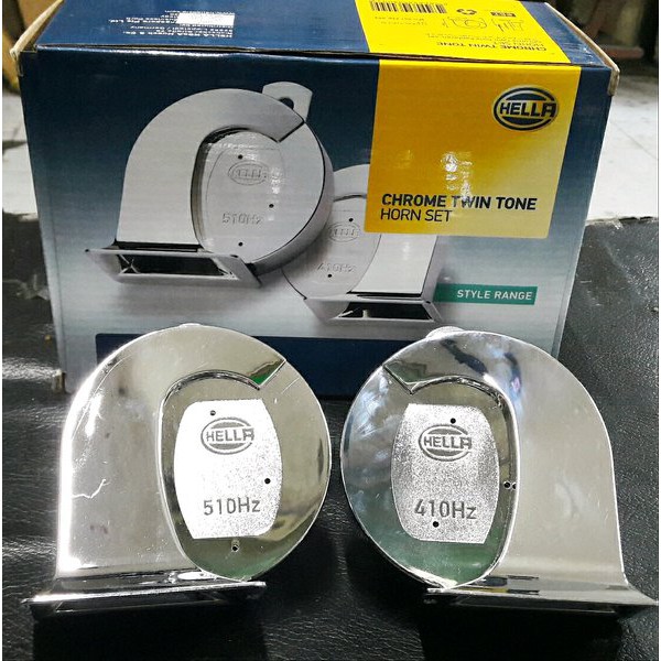 Klakson Hella Chrome twin tone ORI 12V 12 VOLT MOBIL MOTOR Limited edition Original