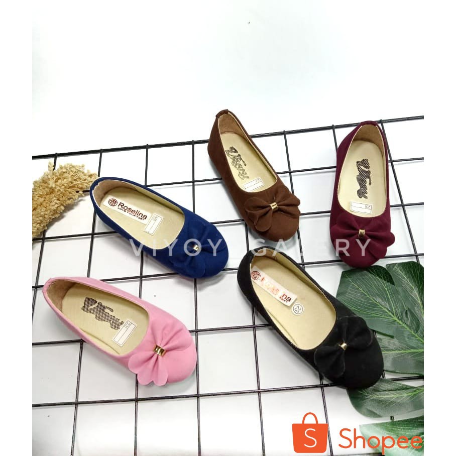 Sepatu Anak Flatshoes Pita Sepatu Anak Balet Simpel Elegan Size 22-35 Termurah