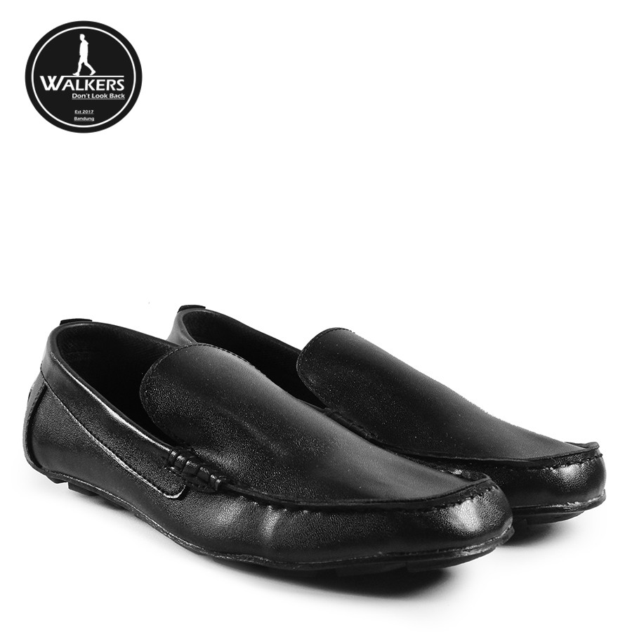 Men Sale !! Sepatu Pria Slop PIERO Hitam Mocasin Slip On Formal Casual Santai Murah