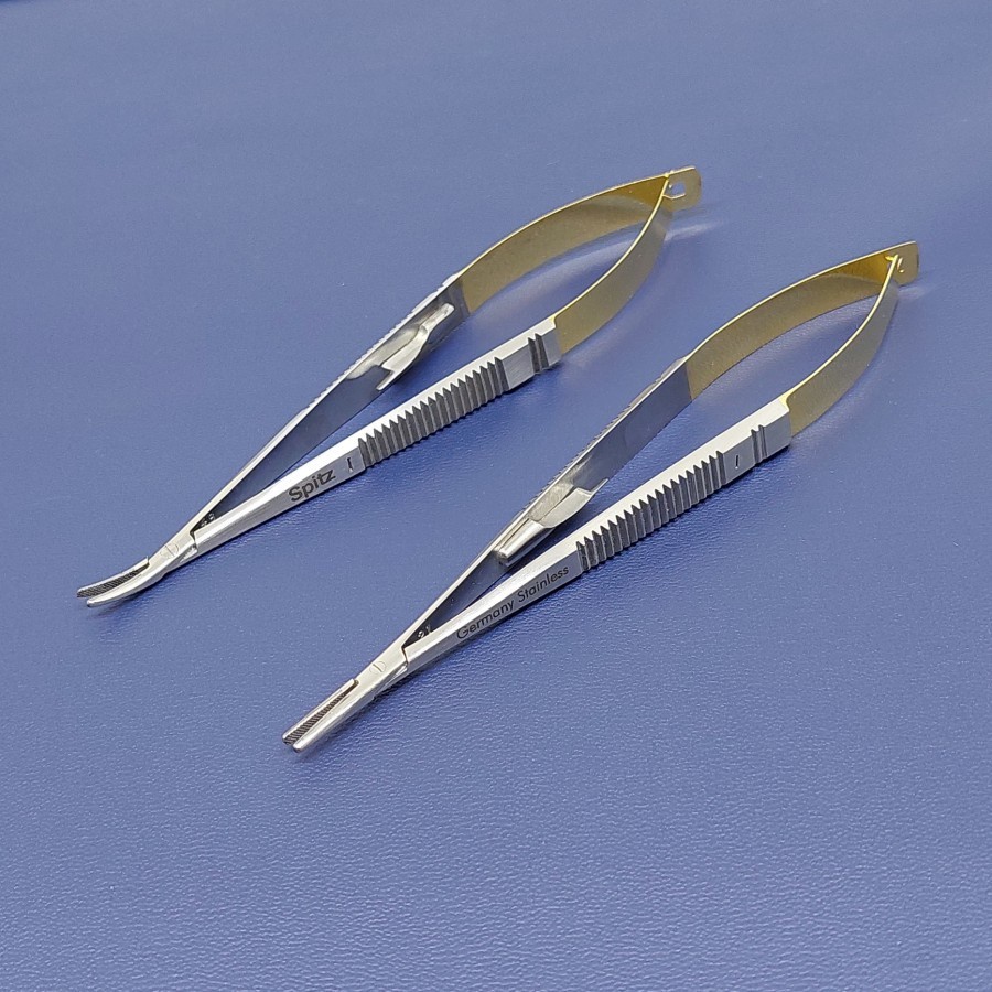 Alat Medis Alkes Castroviejo Needle Holders with Tungsten Carbide 14cm| Spitz|Pinset Medis|Pinset Operasi|Pinset Dokter|Gudang Medis