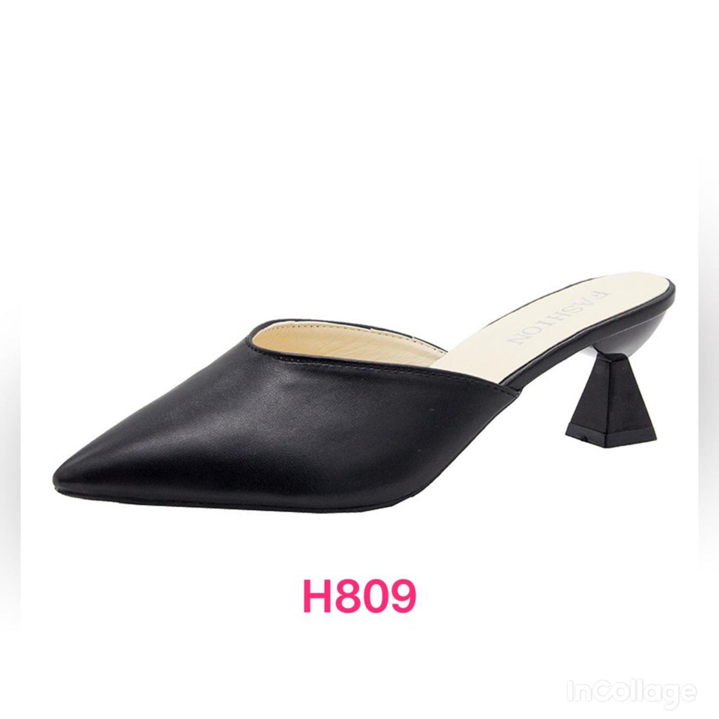 HEELS WANITA IMPOR SLOP FASHION KOREA  #H809