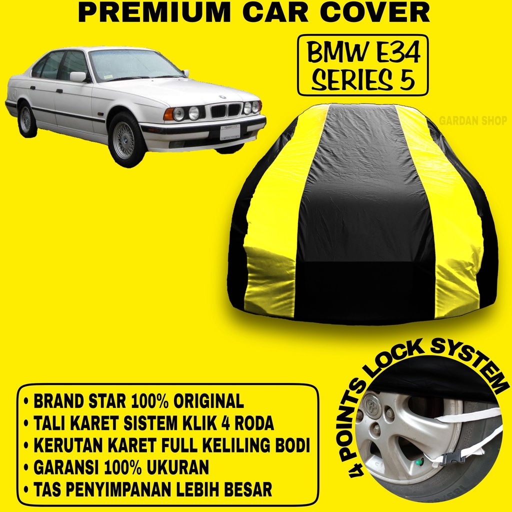 Body Cover BMW E34 SERIES 5 Sarung Strip KUNING Penutup Pelindung Bodi Mobil Bmw E34 Series 5 PREMIUM