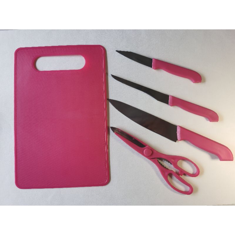 PISAU SET Stainles steel - GUNTING + TALENAN 5 in 1 Dikirim (RANDOM)