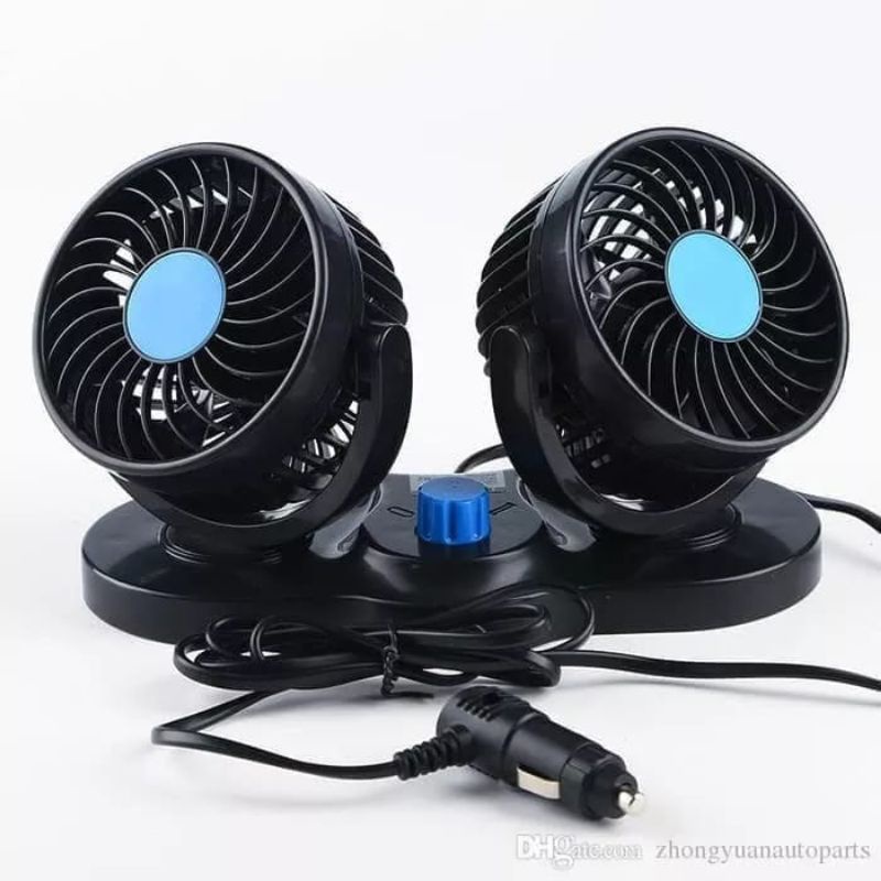 Kipas Angin Mobil Double-Headed Fan Aksesoris Mobil Interior 24Volt ⭐ Toko10 ⭐