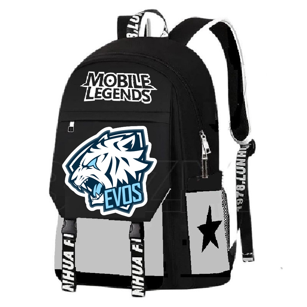 BDKR_TAS - Tas Ransel Anak Laki-laki Evos Mobile Legend Gaming E-Sport Tas Sekolah Anak TK SD SMP Terbaru 2022 Ukuran Besar Muat Buku Paket Tas Ransel Anak Laki Evos E Sport Terbaru Kekinian Ransel Anak Laki Sekolah TK SD Viral Kekinian Gaming Populer