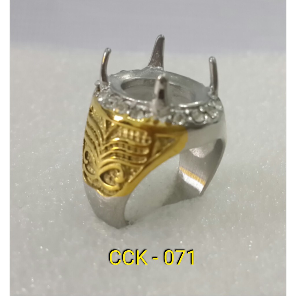 Ring Cincin Titanium Import ikat batu akik per codi DICS 50% cck-071