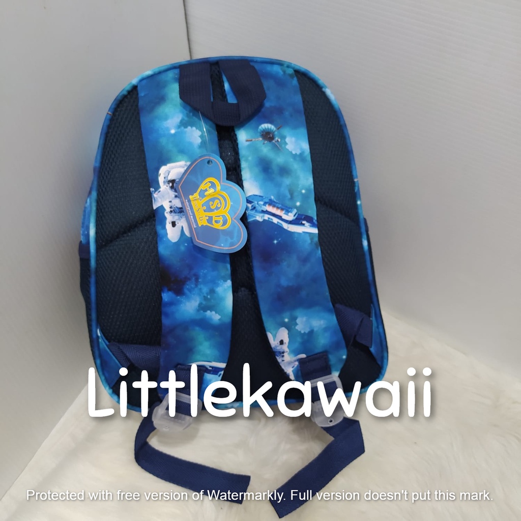 LK/Tas Ransel Sekolah Anak Emboss Hardcase Dinosaurus Unicorn Astronot Nasa M PAUD TK SD Import