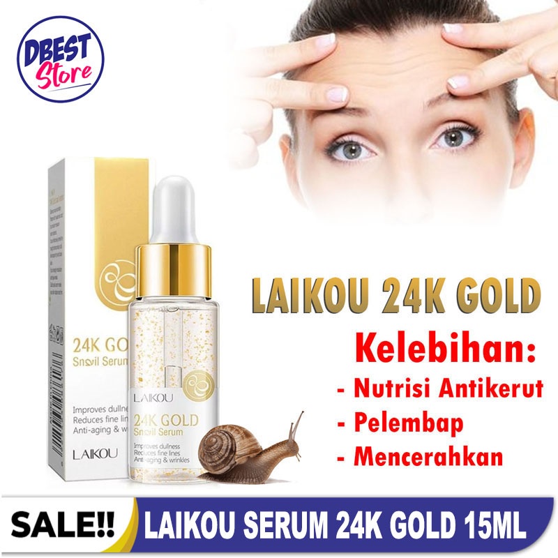 [ BAYAR TEMPAT ] LAIKOU SERUM 24K GOLD /SERUM SIPUT MENGENCANGKAN WAJAH ANTI KERIPUT