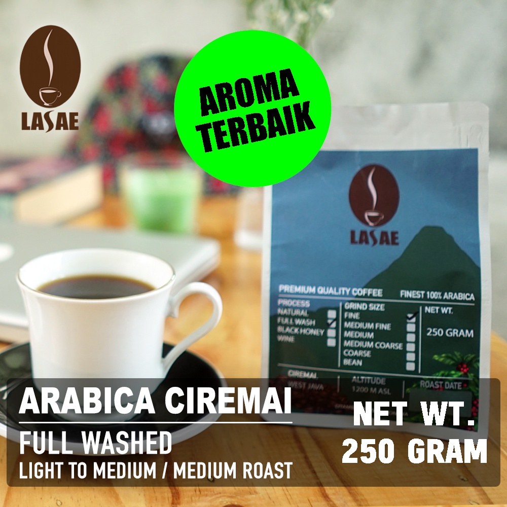 

Kopi Lasae Full Wash 250 Gram - Arabica Coffee Ciremai