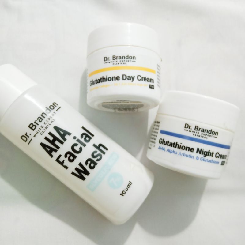 Dr.Brandon Day Cream, Night Cream, AHA Facial Wash [PRELOVED]