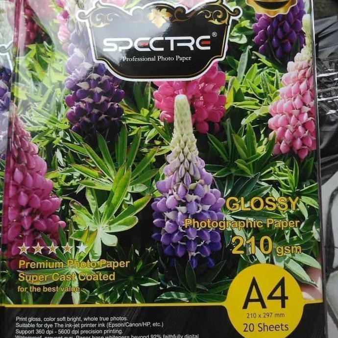 

Best Produk] Kertas Photo Glossy A4 210 Spectre 20 Lembar⠀⠀⠀