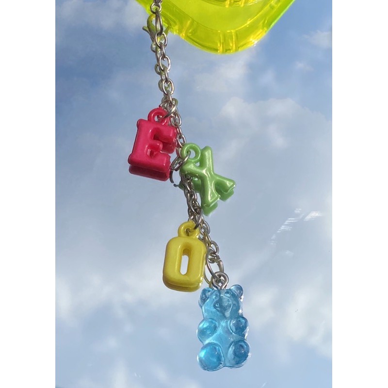 [CUSTOM] gummy bear keychain + nama