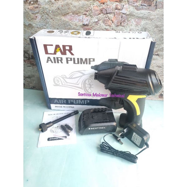 SENTINEL Car Air Pump Cordless Pompa Angin Ban Mobil Baterai Cas