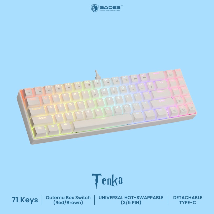 Sades Tenka RGB Hotswap - Mechanical Keyboard Gaming