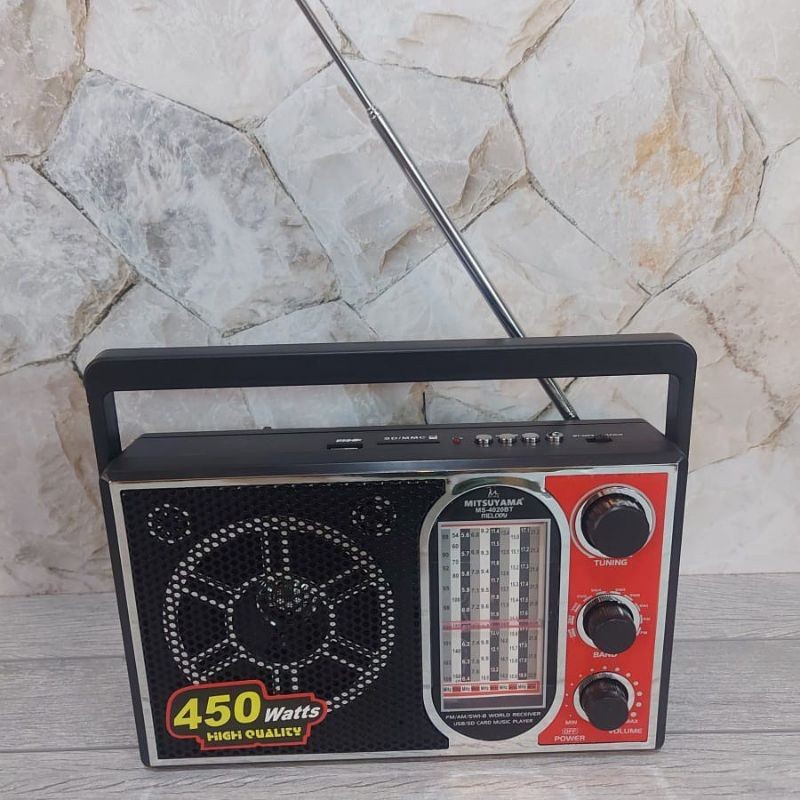 COD RADIO SPEAKER BLUETOOTH 10 BAND FM-MW-SW1-8 MITSUYAMA MS 4020 MELODY / RADIO 10 BAND MITSUYAMA MS-4020BT MELODY FM/MW/SW1-8 10BANDS RECEIVER USB/TF PLAYER/AUX