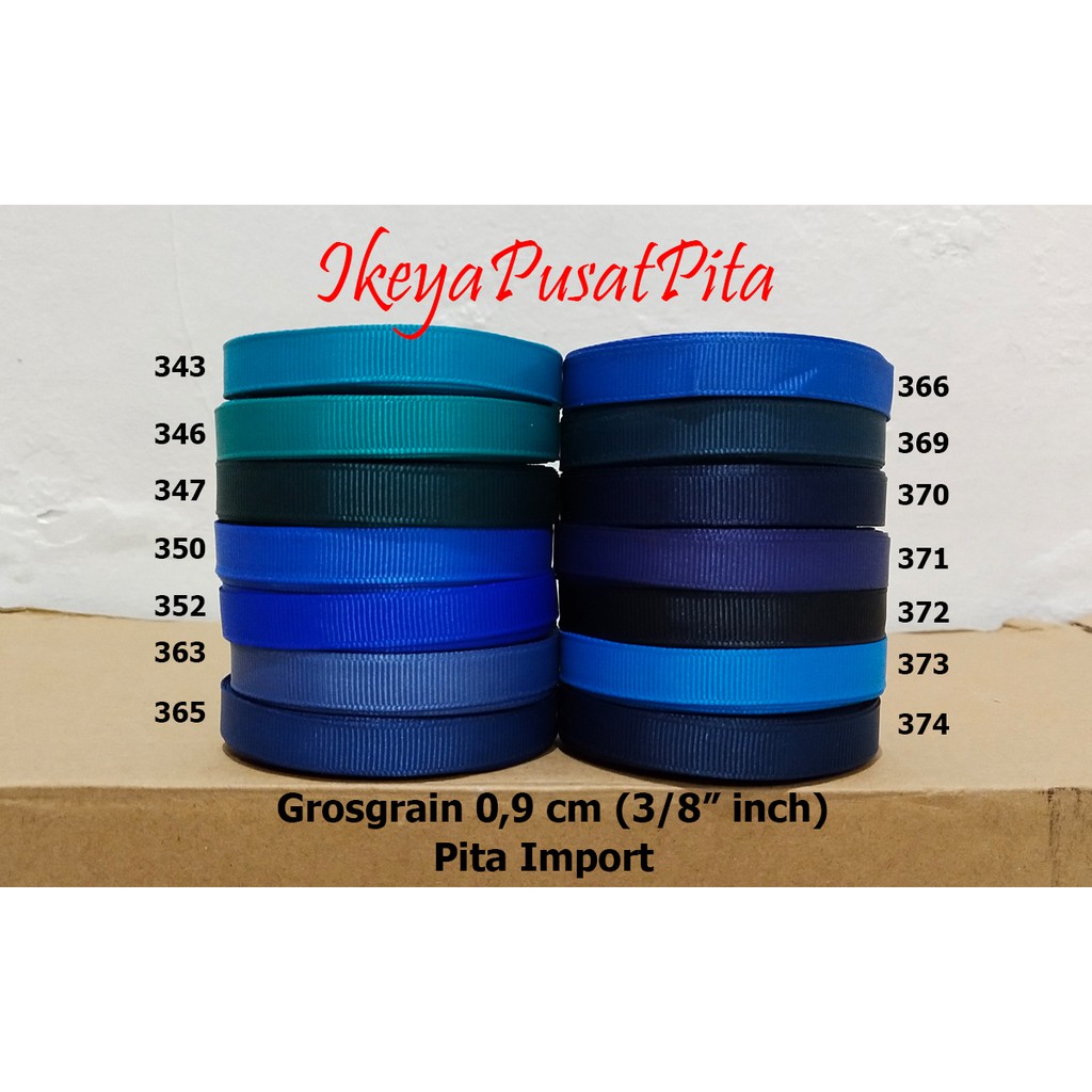 

(10 yard) Pita Grosgrain Polos 0,9 cm (3/8" inch) | Pita import | Grosgrain Ribbon 9 mm pg 7 | Toko Bahan Craft | Ikeya Pusat Pita