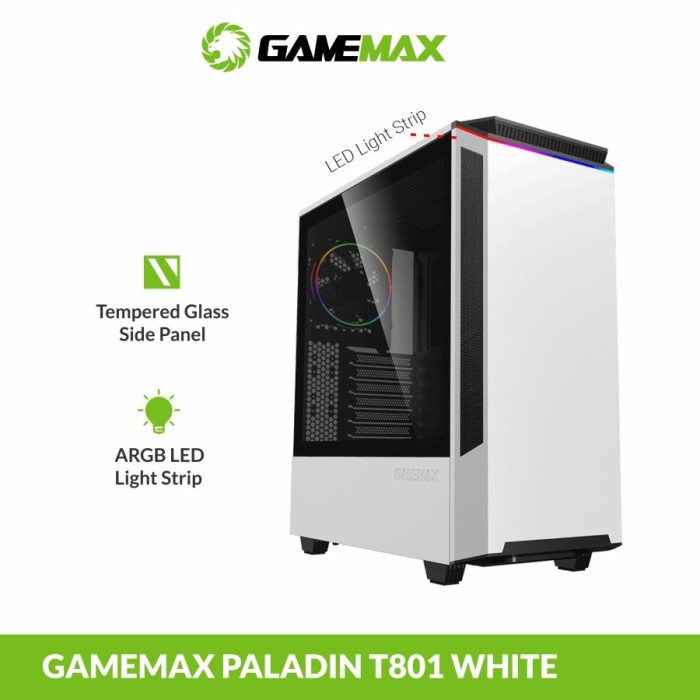 Casing Komputer Gamemax PALADIN White T801