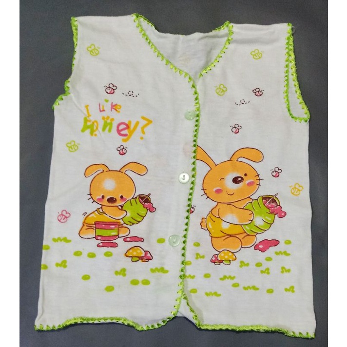 Baju Bayi Baru Lahir Lengan Kutung Yukensi Baju Bayi Tanpa Lengan TITIKU Katun Halus Size Newborn Atasan Bayi Baru Lahir Lengan Kutung