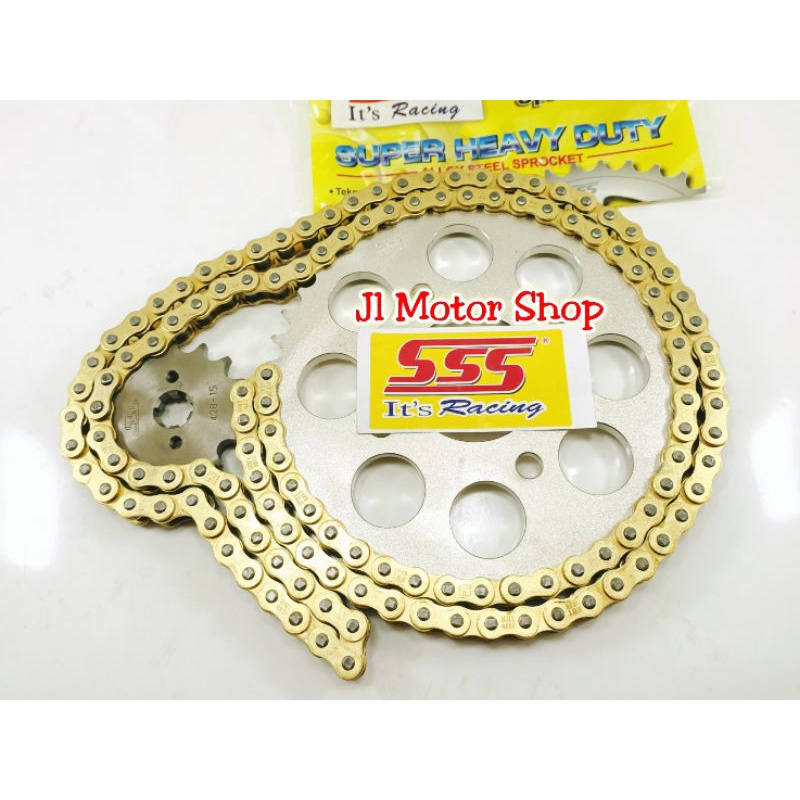 GIR GEAR SET GEARSET SSS 415 428 Honda CS1 CS RANTAI GOLD