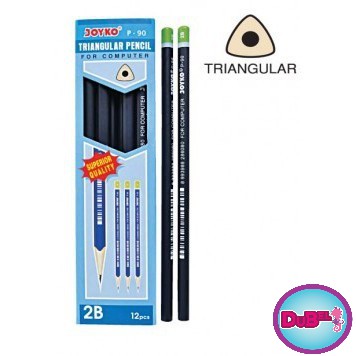 

Pencil / Pensil joyko P-90 Triangular Pensil / 2B / 1 BOX ISI 12 PCS