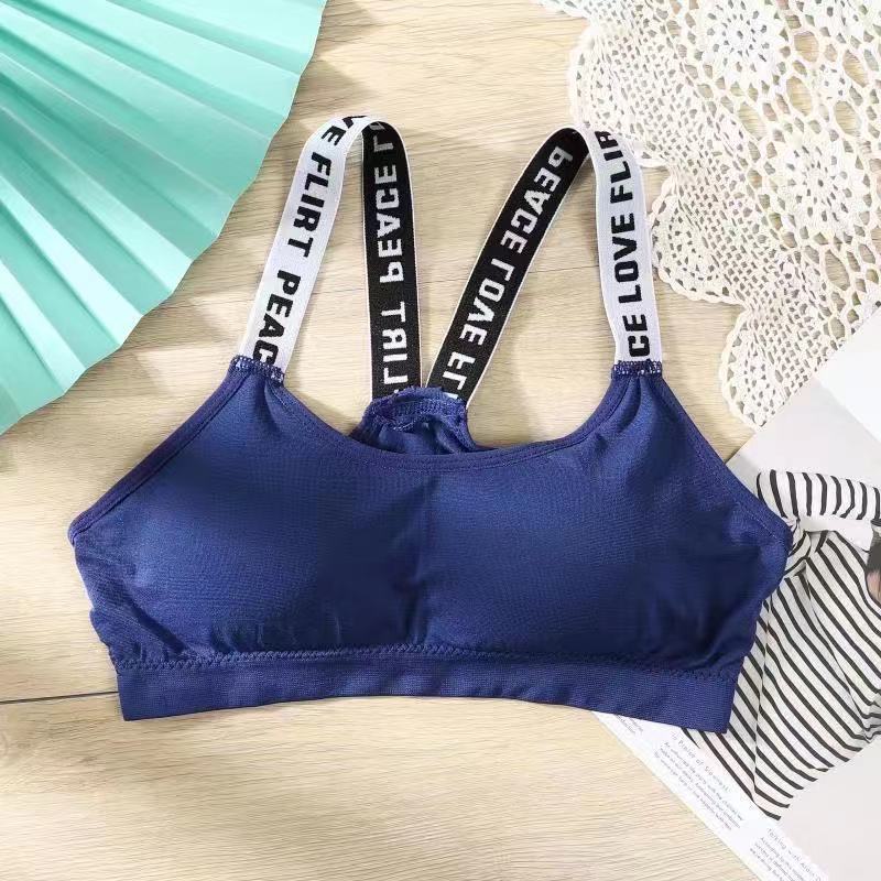 Sport Bra Push Up Gym Fitness Senam Zumba Jogging Yoga Pakaian Dalam Olahraga Wanita High Quality-bra-9 Biru