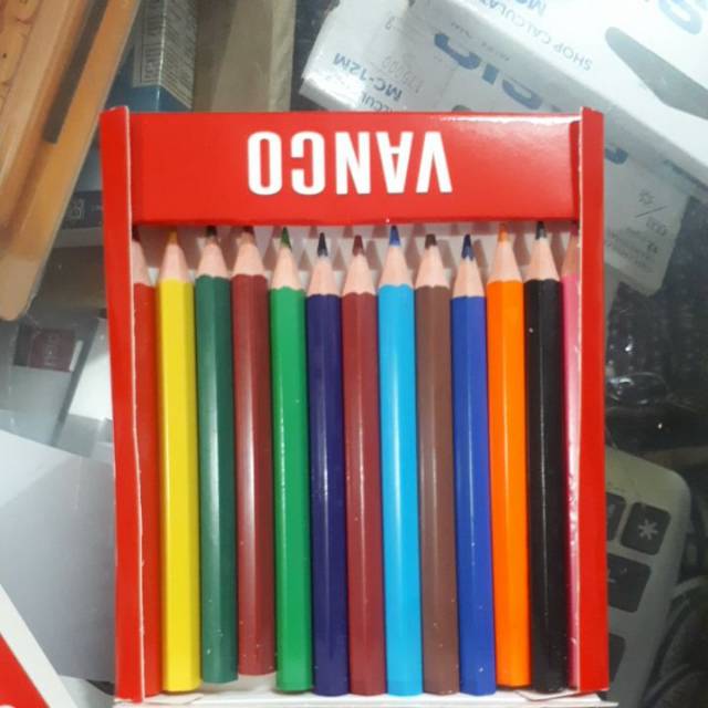 Pinsil warna pendek 12 warna VANCO