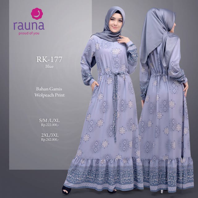 GAMIS TERBARU 2021 RAUNA RK-177 BLUE