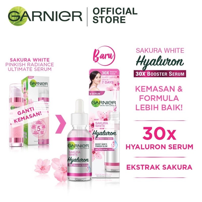 Garnier Sakura Glow Hyaluron Booster Serum 30Ml