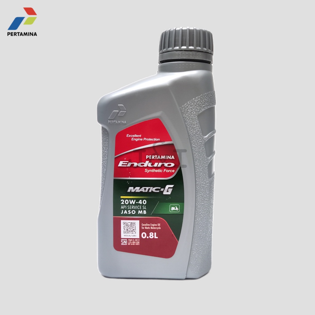 Oli Pertamina Enduro Matic-G 20W-40 API SL JASO MB 0,8 Liter