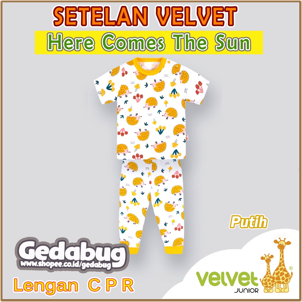 Setelan Piyama Anak CPR | Velvet Junior Here Comes The Sun | 100% Original