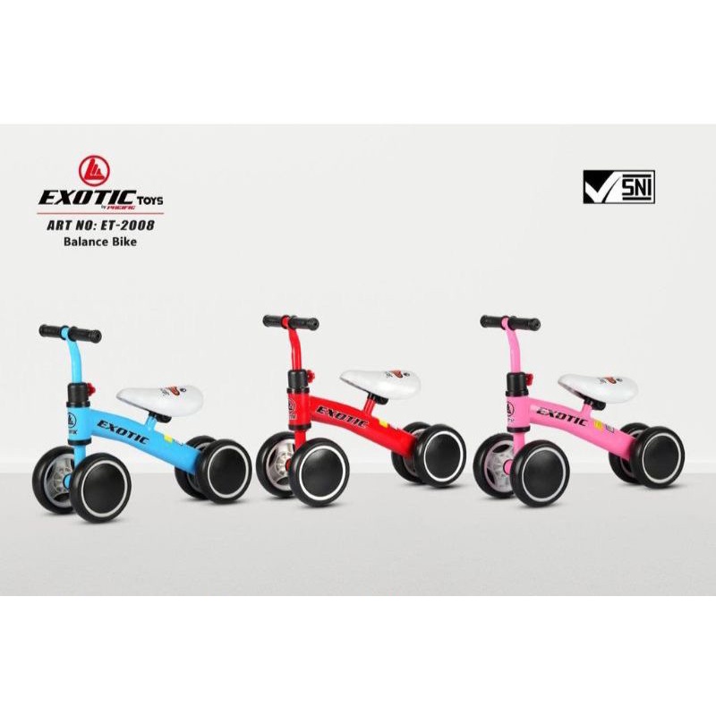 Balance Bike Sepeda Roda 3 Tiga Tricycle Push 3in1 Anak Exotic PMB 20-5, PMB 20-9, ET 5511, ET 5512, ET 709, ET 2008, ET 2011, ET 2103, Gyro 717 MT, Aviator AT 7905, Aviator AT 7901