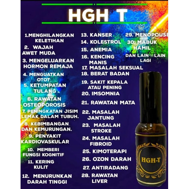 produk spray ( 1 botol  ) hgh t ungu, c nida, alkali, sb, anxiety dll