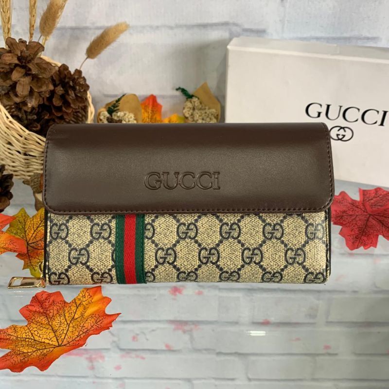 dompet gucci bendera resleting tutup/dompet gucci wanita import/ dompet gucci wanita premium/dompet 