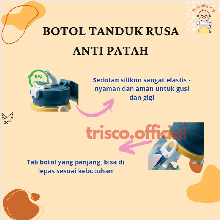 Botol Tanduk Rusa Tali Anti Tumpah