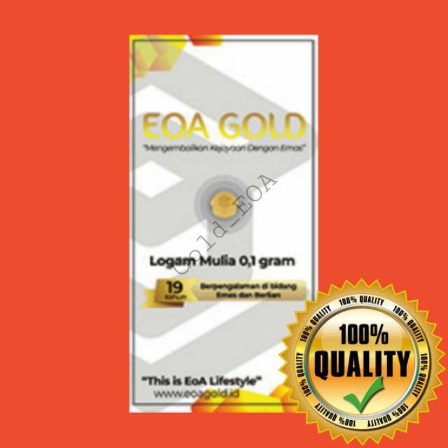 Emas 0,1 Gram LM Logam Mulia Sertifikat EOA GOLD 24 Karat 999% GOLD